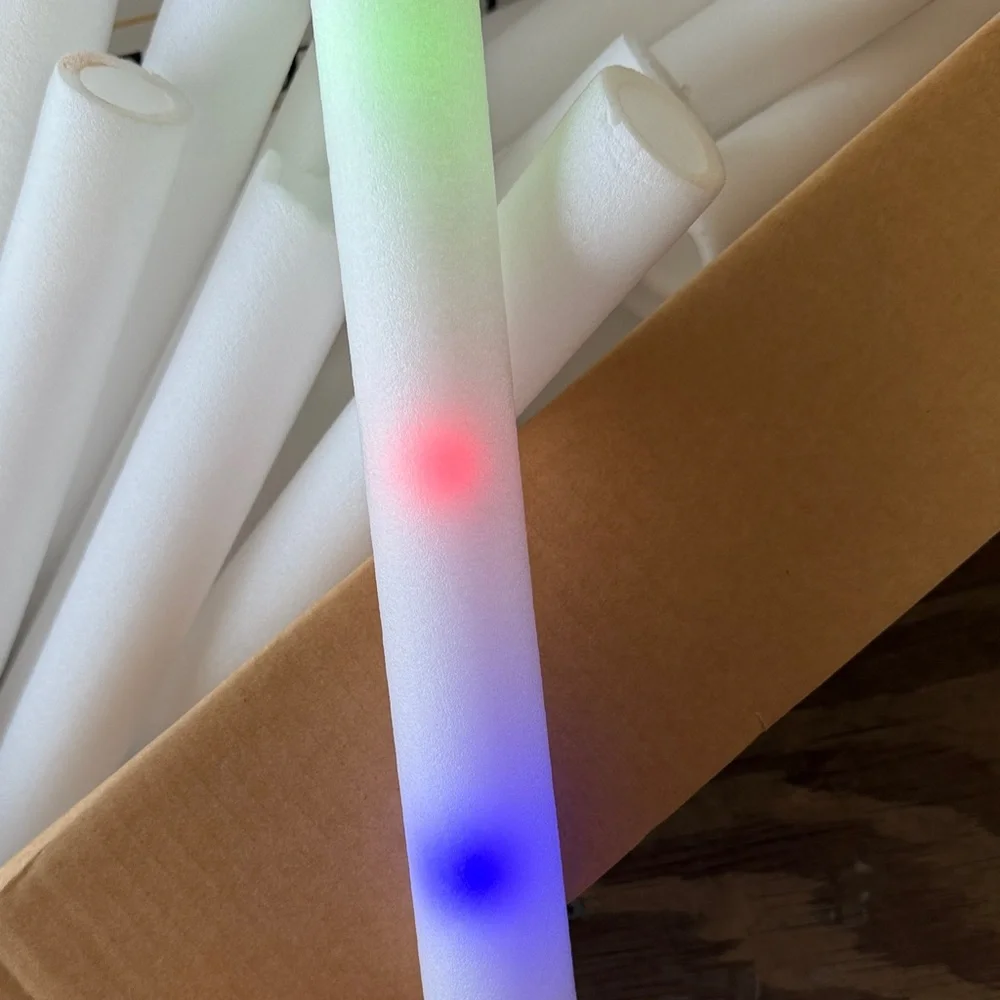 White Foam glow sticks wedding